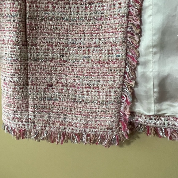 Pure Collection Pink and White Tweed Blazer - Picture 8 of 10